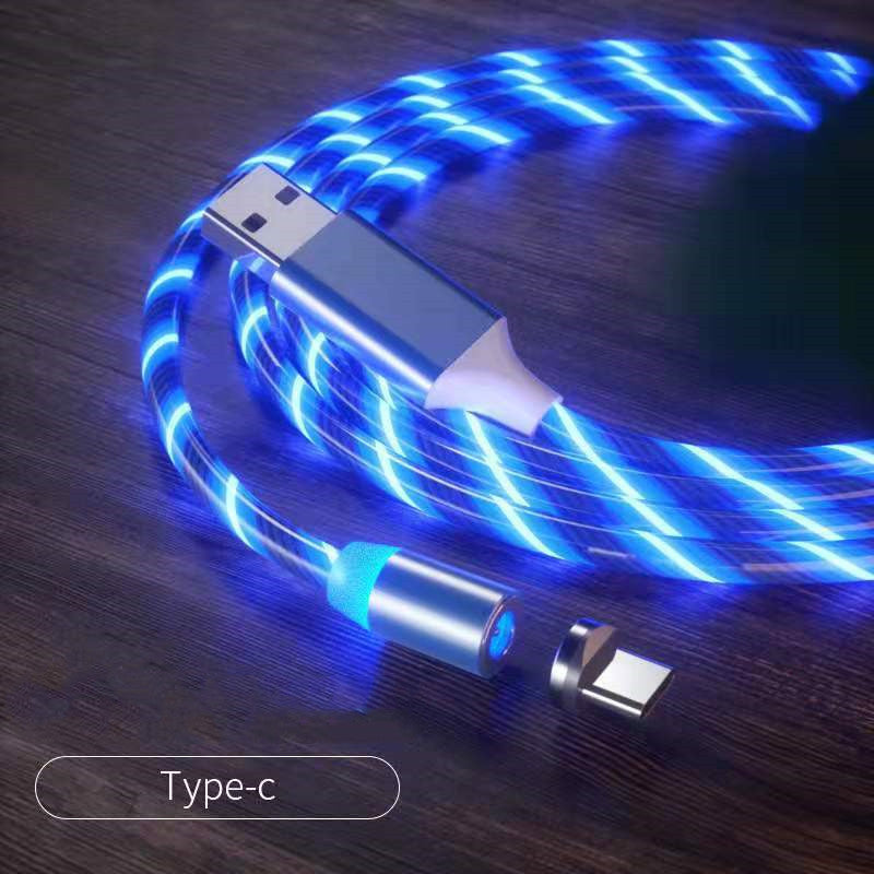 Magnetic charging cable braided texture close-up