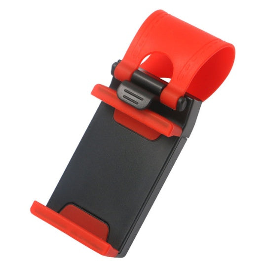 Car steering wheel phone holder in black and red color options