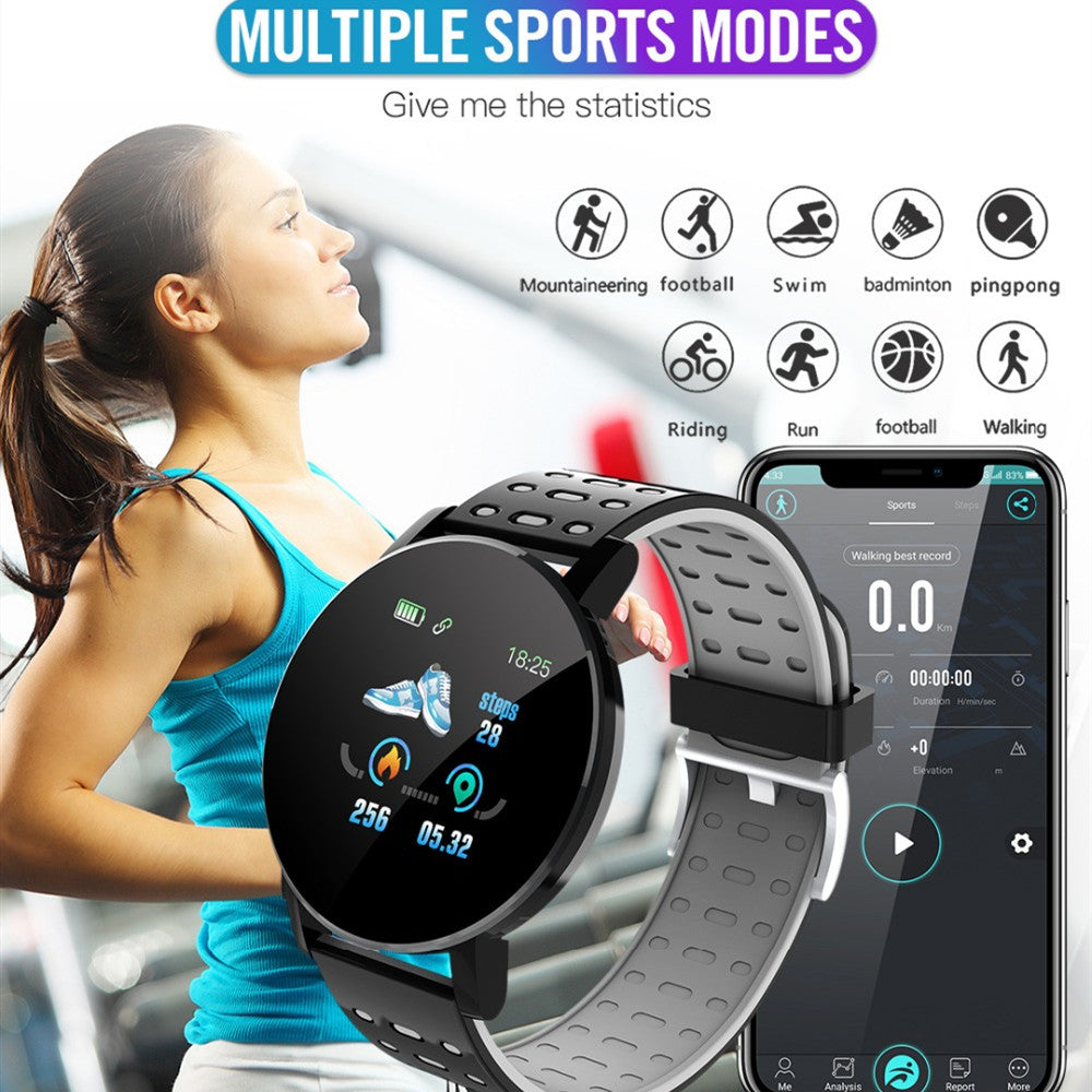 Bluetooth smart watch display close-up